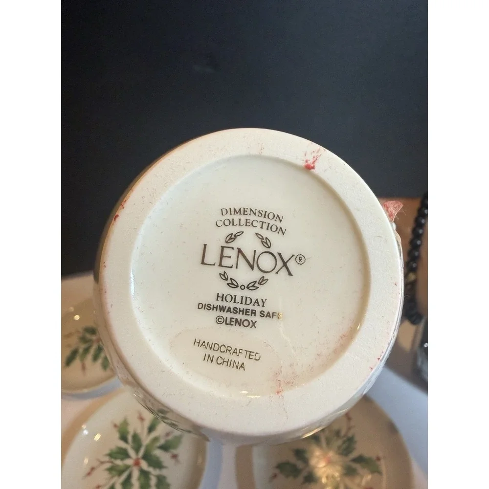 Lenox Holiday Oil Bottle Gift Set NIB Holly Cruet 4 Dipping Dishes Christmas